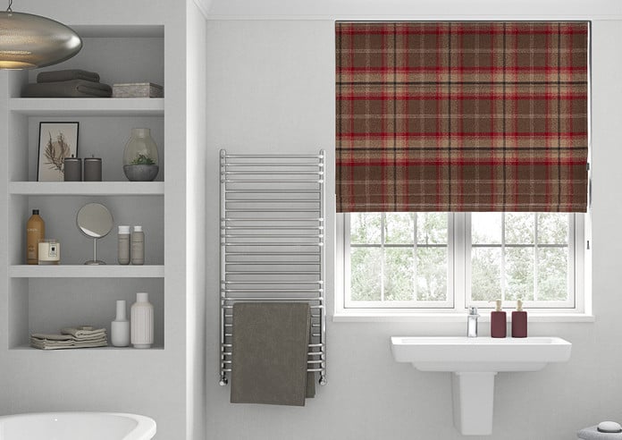 Highland, Rosso - Twist&Fit Roman Blind - Image 3